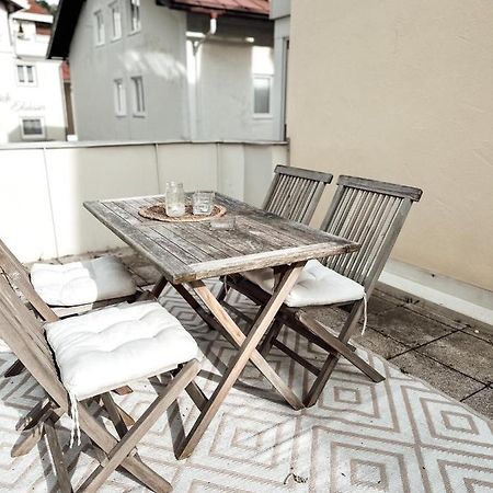 Zentrale Wohnung + Dachterrasse Sonthofen Buitenkant foto