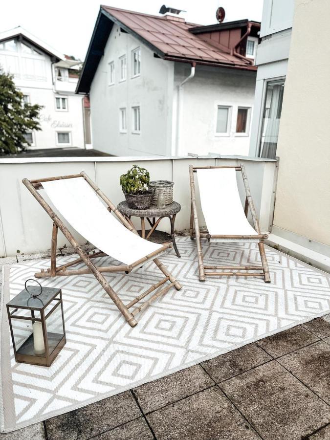 Zentrale Wohnung + Dachterrasse Sonthofen Buitenkant foto