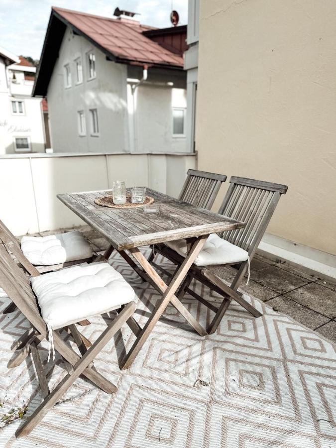 Zentrale Wohnung + Dachterrasse Sonthofen Buitenkant foto