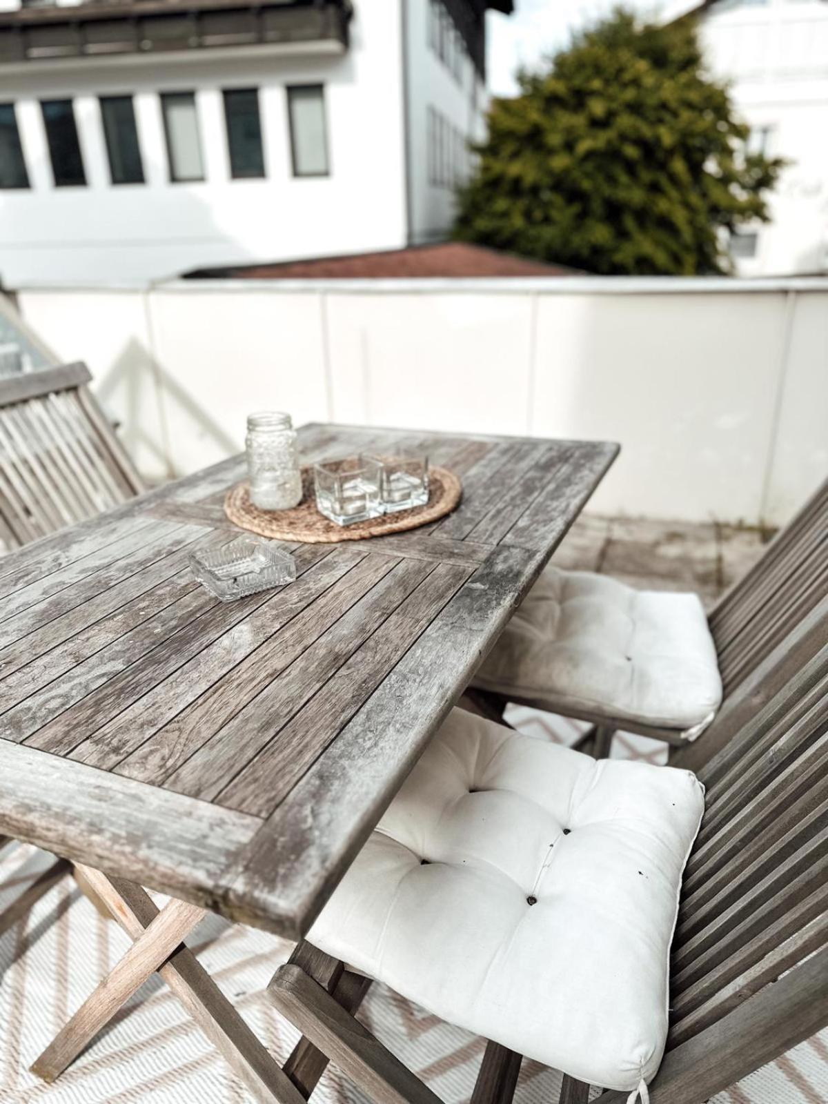 Zentrale Wohnung + Dachterrasse Sonthofen Buitenkant foto
